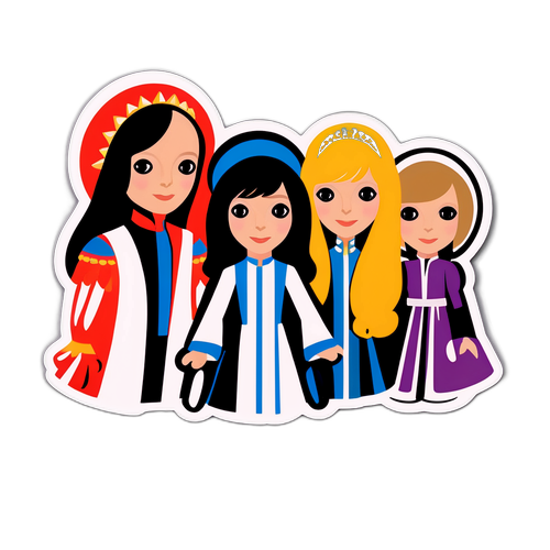 Stylisierte ABBA Aufkleber
