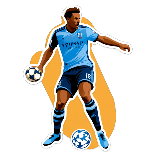 Sticker cầu thủ Sporting KC thực hiện cú sút đẹp