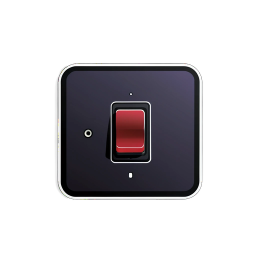 Flip the Switch: Unleash Control with This Stunning Red Light Switch Sticker!