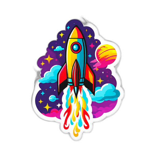 Artystyczna ilustracja rakiety