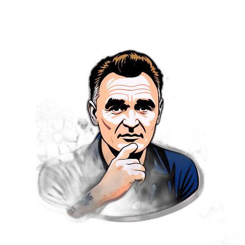 Uttrycksfull klistermärke av Morrissey