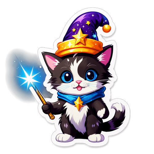 Unlock the Magic! This Adorable Kitten Wizard Will Melt Your Heart!