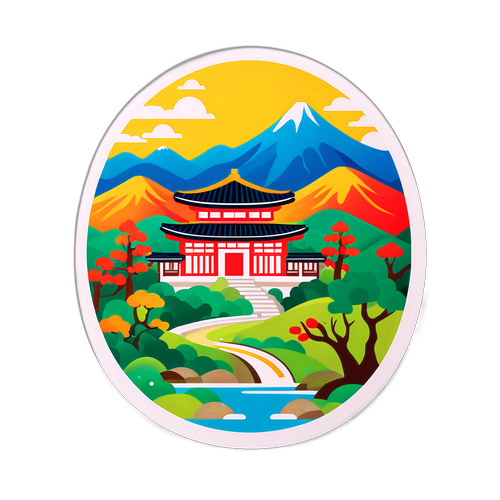 한국 전통 풍경과 현대 요소의 조화