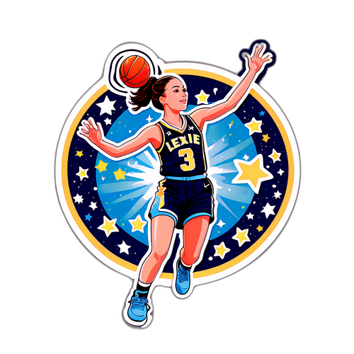 Lexie Hull Shooting a Three-Pointer Sticker