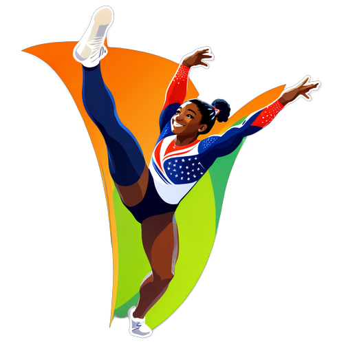 A Arte de Simone Biles: Capturando a Força e Graça da Diva da Ginástica!