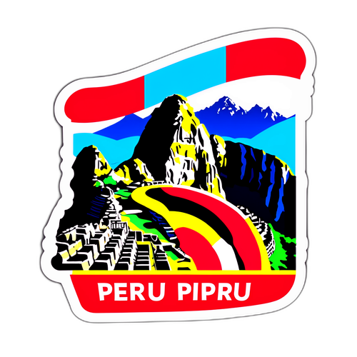 Sticker de Perú: Bandera y Maravillas Naturales
