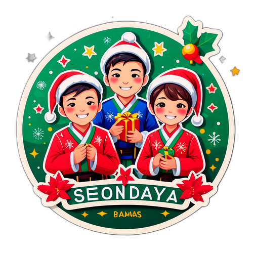 세온다야 축제 스티커 디자인