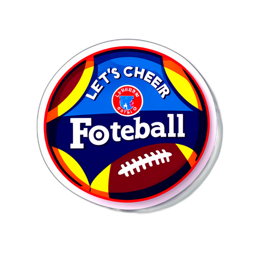 Biểu tượng bóng đá với slogan 'Hãy cổ vũ bóng đá'