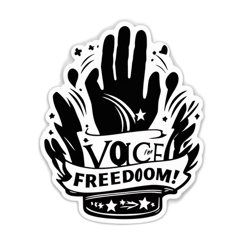 Nálepka s otiskem svobody