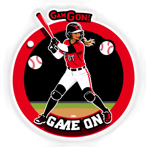 Texas Tech Softball Player Sticker