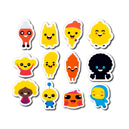サタデープラスの楽しさを再現したキャラクターの集合デザイン