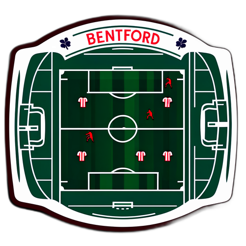 Jalkapallokenttä Brentfordin ja Tottenhamin ottelussa