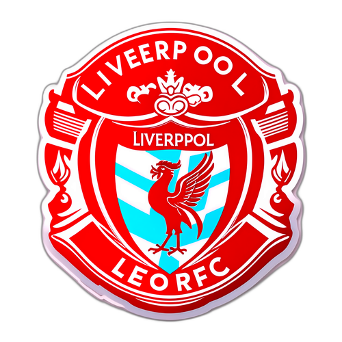 Liverpool FC Klistremerke med Liver fugl og Anfield
