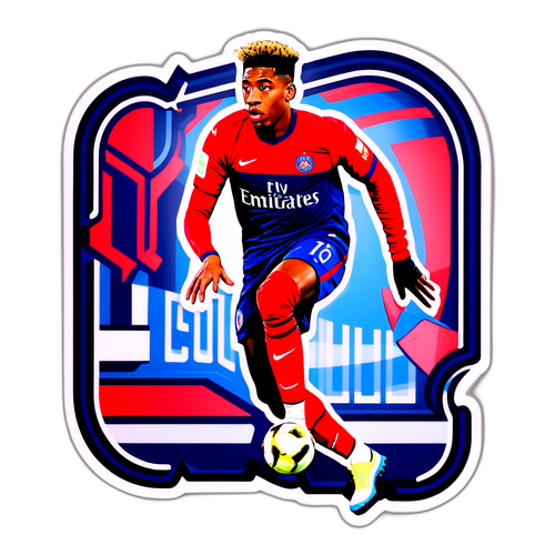 Autocollant dynamique de Presnel Kimpembe bloquant un tir