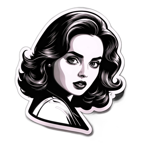 Glamorøs sticker i film noir stil