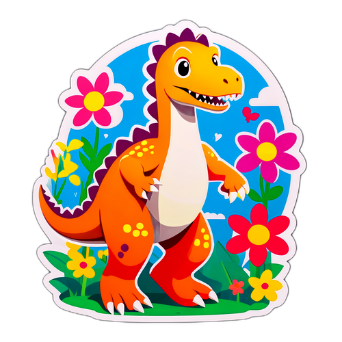 Neşeli Dans Eden Dinozor