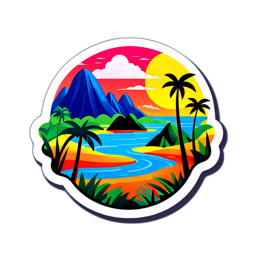 Kleurrijk Landschap in Guyana