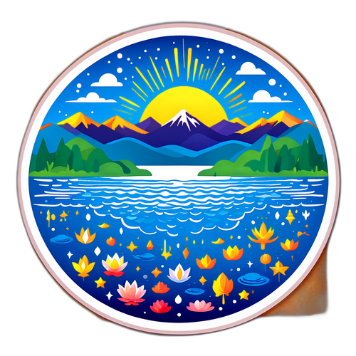 大明湖的湖面闪烁