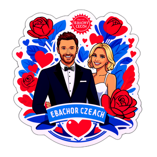 Design nálepky pro fanoušky Bachelorette Czech