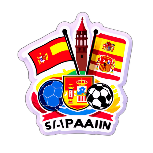 Stiker Perlawanan Sepak Bola Sepanyol vs Turki