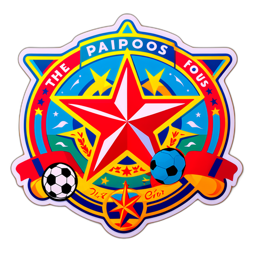 Sticker mit dem Paphos - Roten Stern Emblem