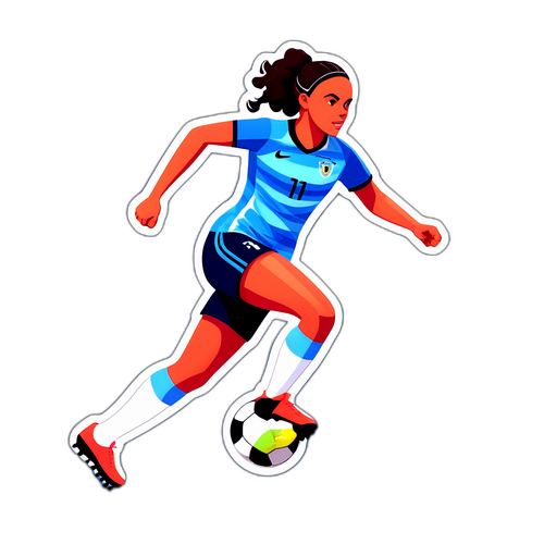 Fati Vazquez i handling på fodboldbanen