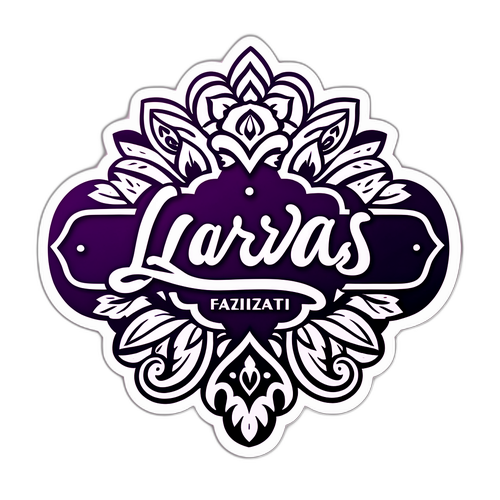 Stiker Elegan dengan Nama 'Laras Faizati'