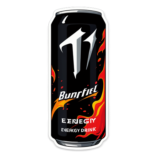 Bunfiel Enerji İçeceği Sticker Tasarımı