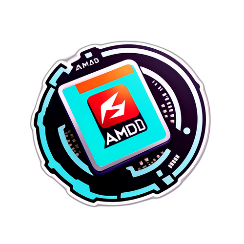 AMD 컴퓨터 부품 로고 스티커