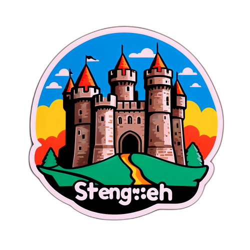 Sticker van de Heers met 'Strength'