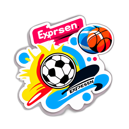 Sportsticker med fotboll och basket