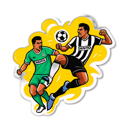 Adesivo Sportivo Rivalità Bragantino vs Santos