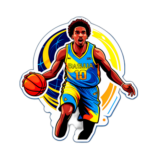 Desenho de adesivo para o Brasília Basketball