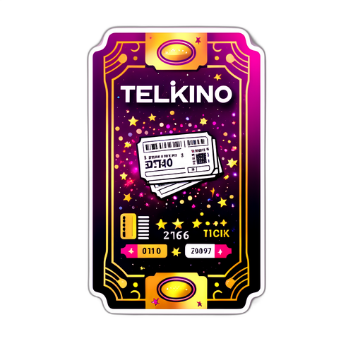 Diseño brillante de un boleto de telekino