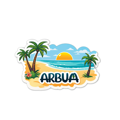 Descubra o Paraíso Tropical: O Adesivo de Aruba que Vai Transformar Seu Verão!