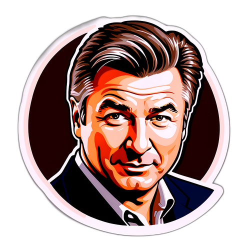 Stylizowana naklejka z Alec Baldwinem