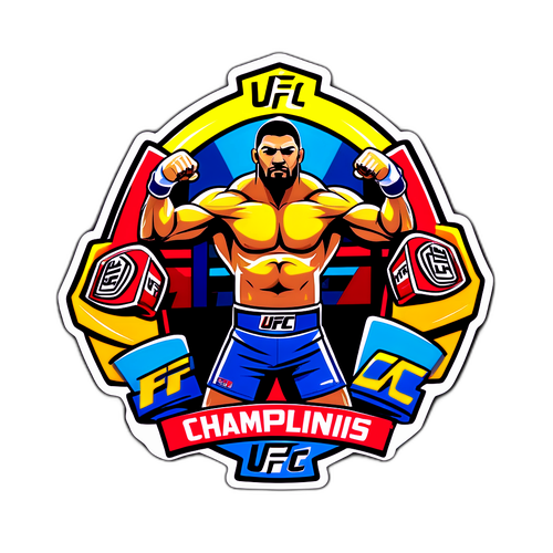 Stylizovaná UFC nálepka