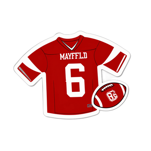 Minimalist Baker Mayfield Jersey Number Sticker