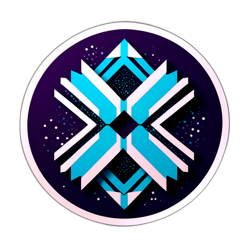 Autocollant en Design Géométrique XRP