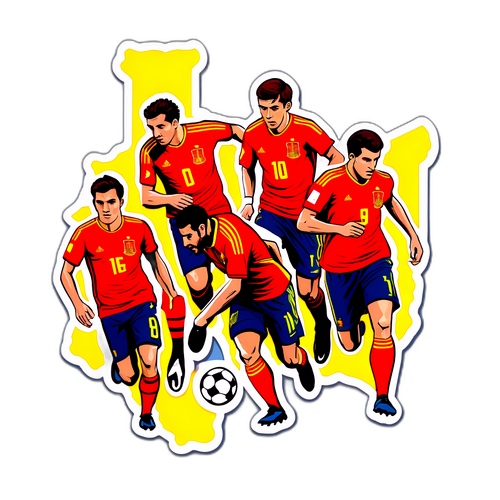 Sticker ya Timu ya Taifa ya Soka ya Hispania