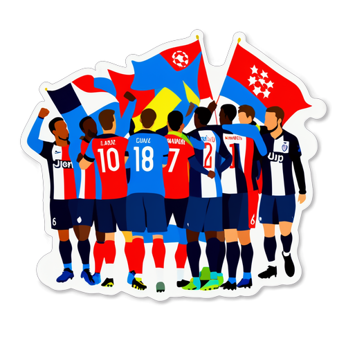 Feiernde Champions League Spieler