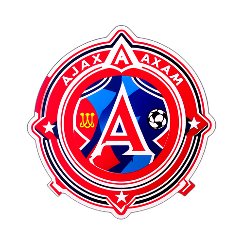 Stiker Logo Ajax Amsterdam dengan Sentuhan Budaya Bola Sepak Eropah