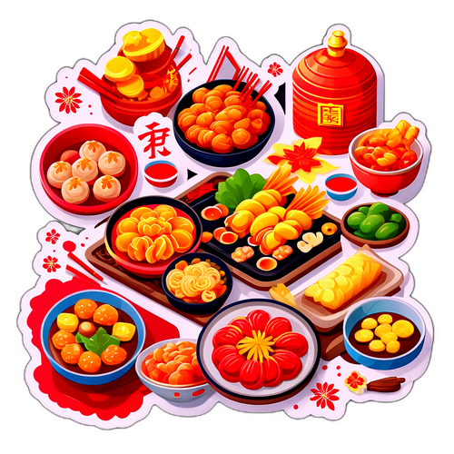 현대적 분위기의 전통 설날 음식