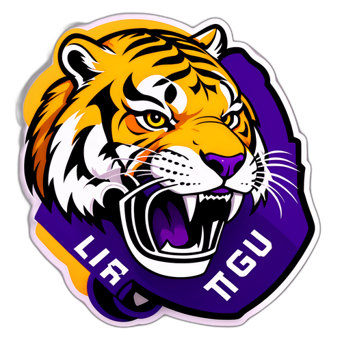 Fierce LSU Tiger Helmet Sticker