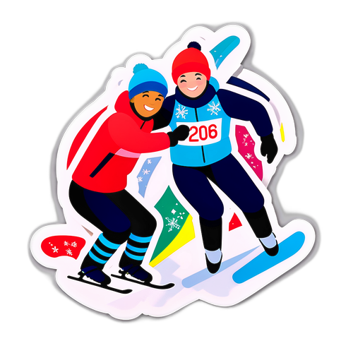 2026 Kış Olimpiyatları için Kutlayıcı Çıkartma