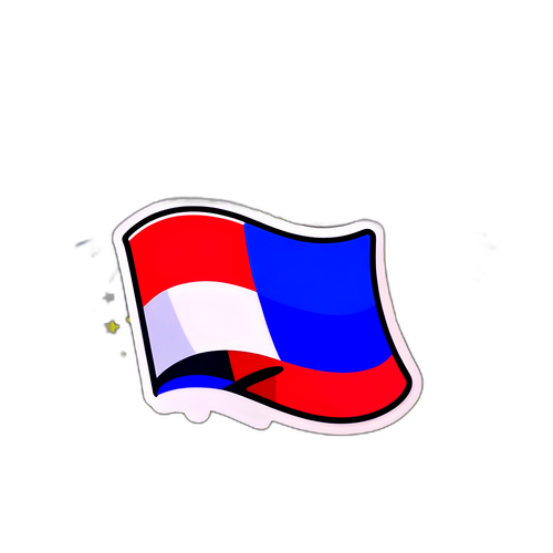 Vrolijke sticker voor de Bastille-dag