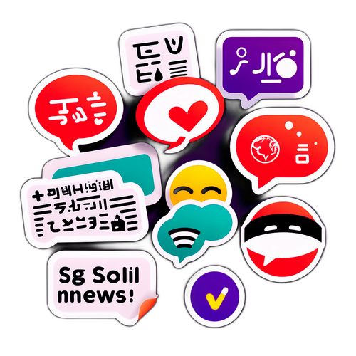 สติกเกอร์ข้อความสั้นในข่าวน่าสนใจ