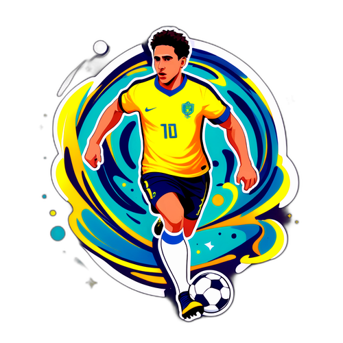 עיצוב ספורטיבי של ארן זהבי בדריבל עם כדורגל