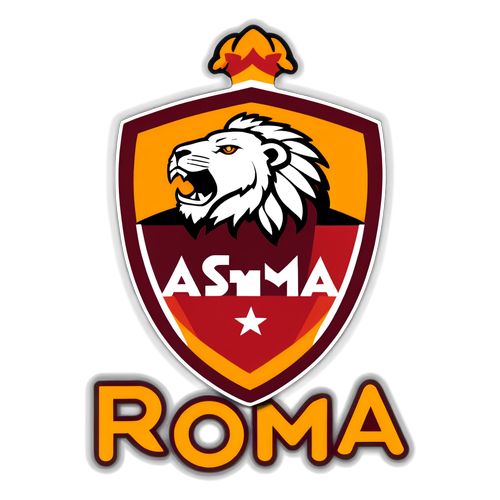 Design di un adesivo con il logo della AS Roma