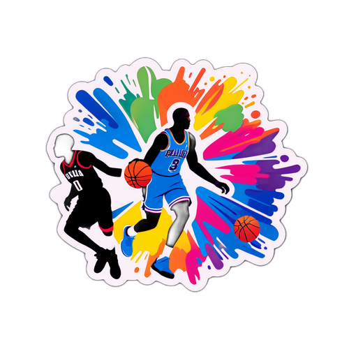 Dynamic NBA Action Sticker